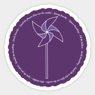 Breathing Pinwheel Purple Sticker